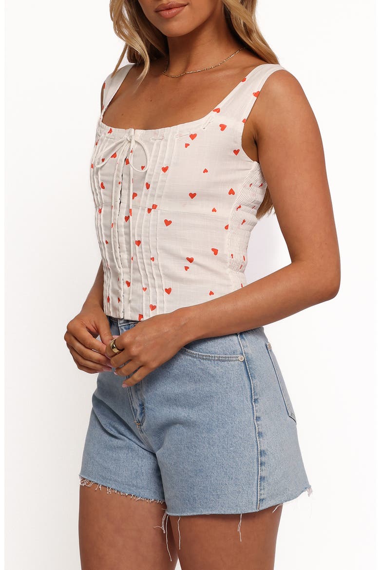 Alice Heart Print Corset Top, Alternate, color, DITSY HEART
