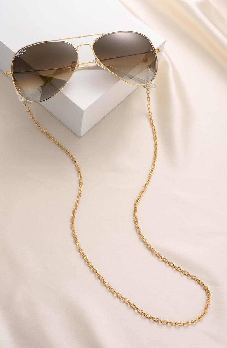 Ettika Imitation Pearl Eyeglass Chain, Alternate, color,