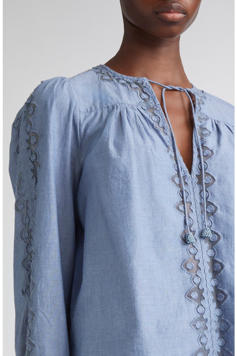 Kady Appliqué Top, Alternate, color, CHAMBRAY