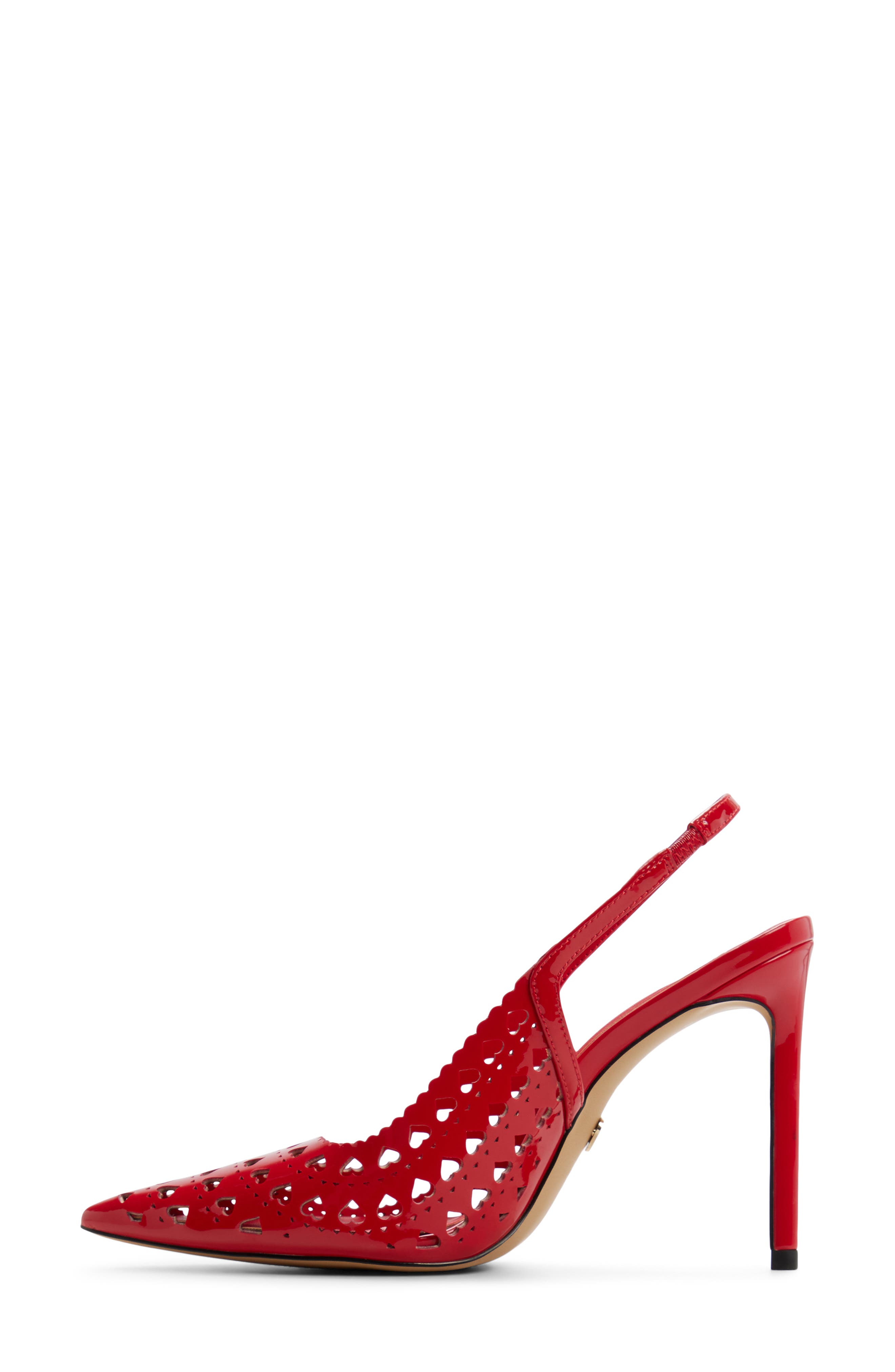 ALDO Love Slingback Pointed Toe Pump, Alternate, color, Medium Red