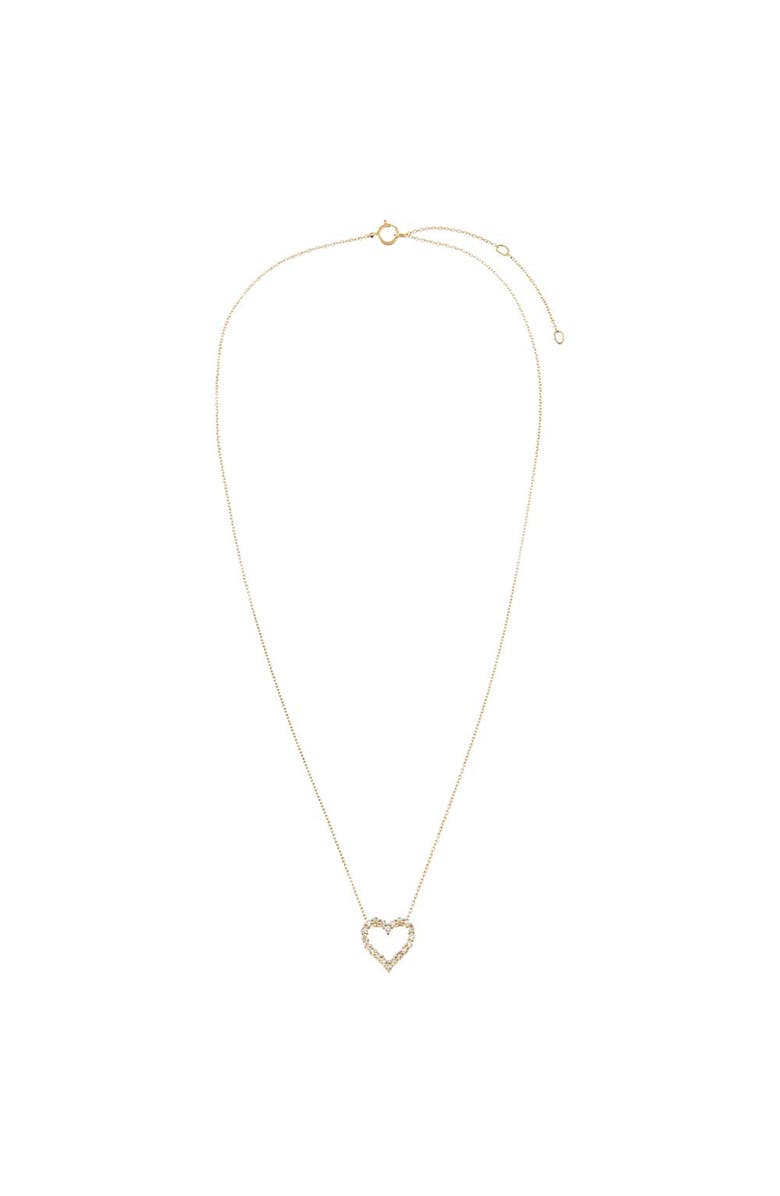 BY ADINA EDEN Classic Diamond Heart Necklace 14K, Alternate, color, 14K Gold