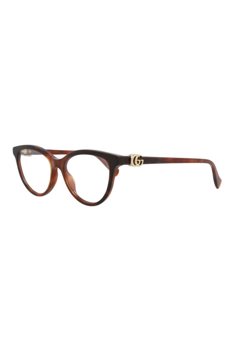 49mm Cat Eye Optical Glasses, Alternate, color, HAVANA HAVANA TRANSPARENT