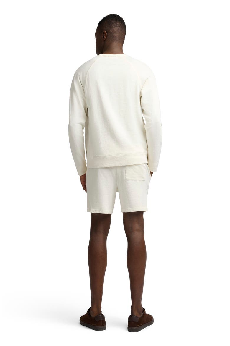 Slub Terry Crewneck Sweater, Alternate, color, Egret