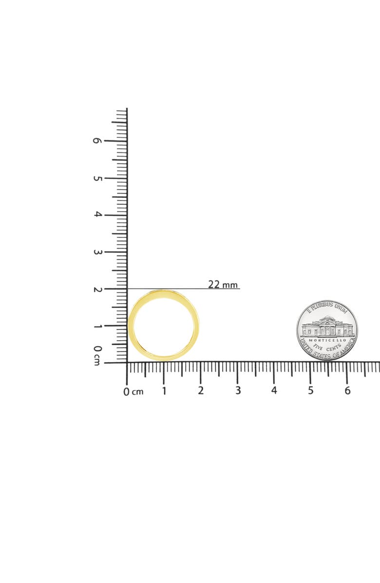 Haus of Brilliance 14K Yellow Gold Plated Silver 1/2 Cttw Channel Set Champagne Diamond Band Ring, Alternate, color, Yellow