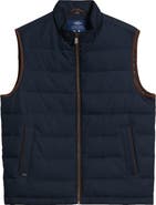 Hart Schaffner Marx Sully Faux Leather Trim Quilted Vest