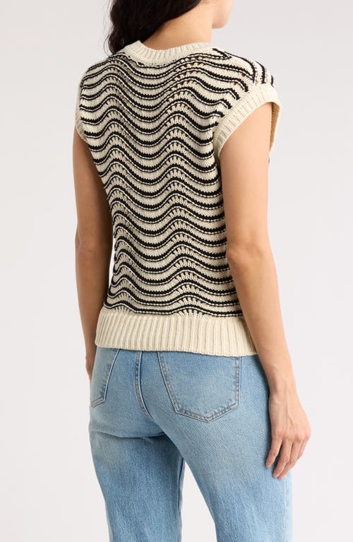 Melrose And Market Split Neck Sleeveless Sweater In Neutral