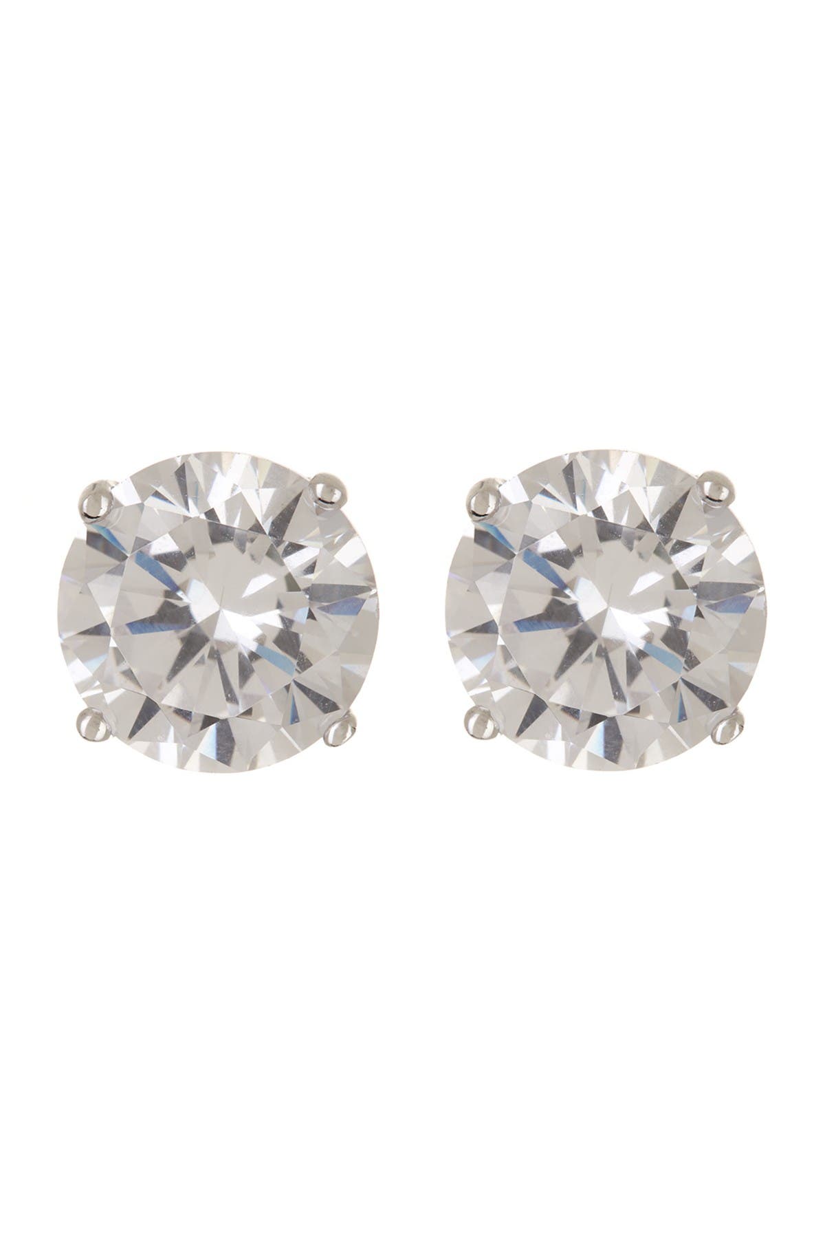 NORDSTROM RACK Sterling Silver Round Cut CZ Studs - 8.00 ctw