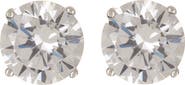 NORDSTROM RACK Sterling Silver Round Cut CZ Studs - 8.00 ctw