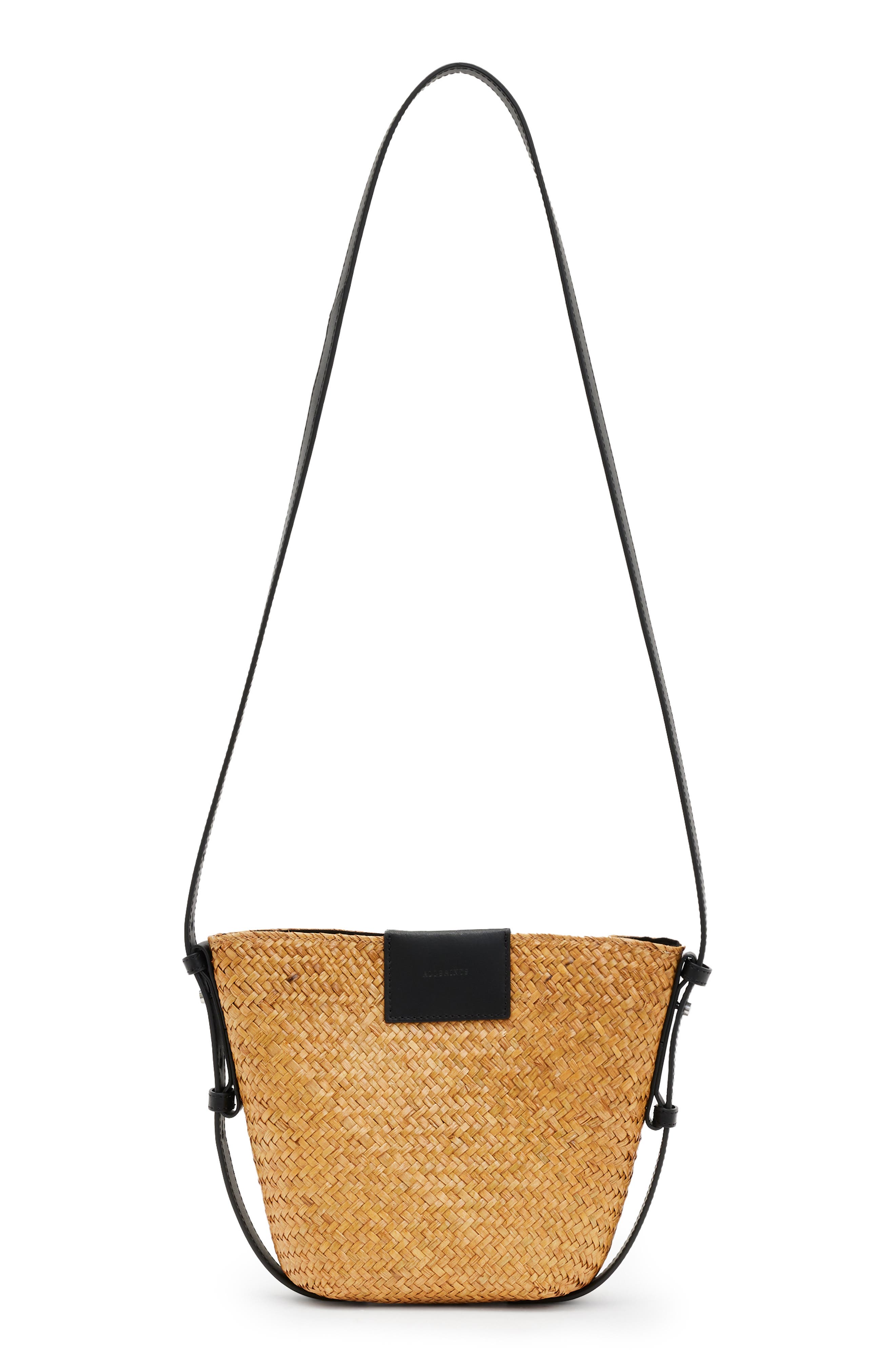 AllSaints Ebro Straw Crossbody, Alternate, color, 