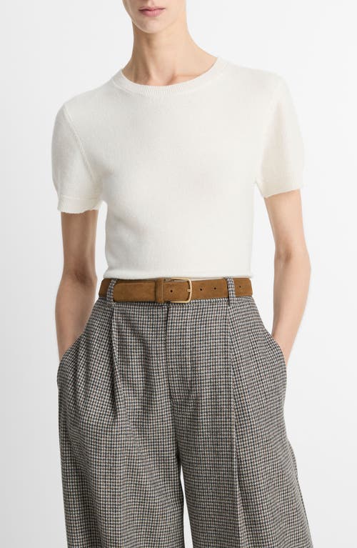 Vince Wool & Cashmere Blend Crewneck Sweater In White