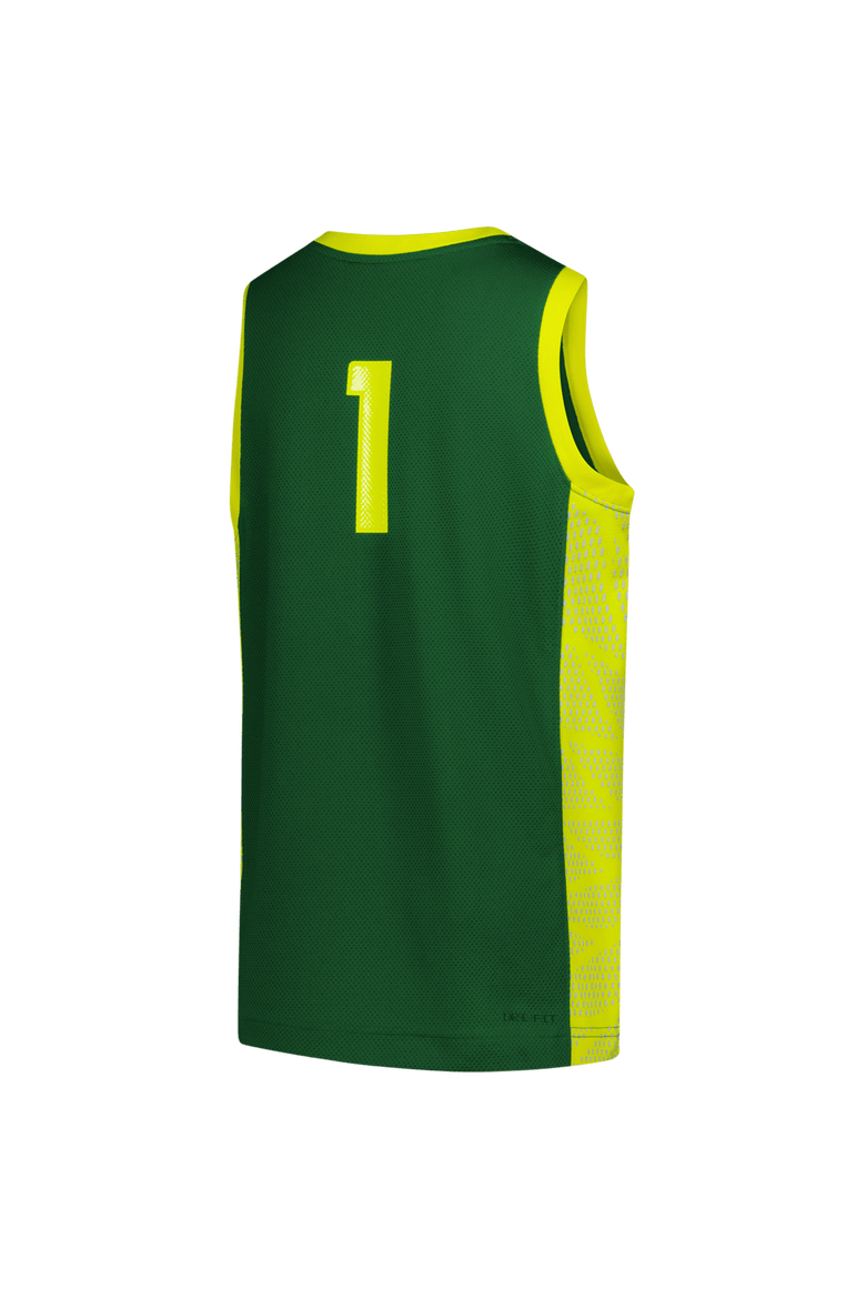 Youth Nike #1 Green Oregon Ducks Replica Basketball Jersey, Alternate, color, Green