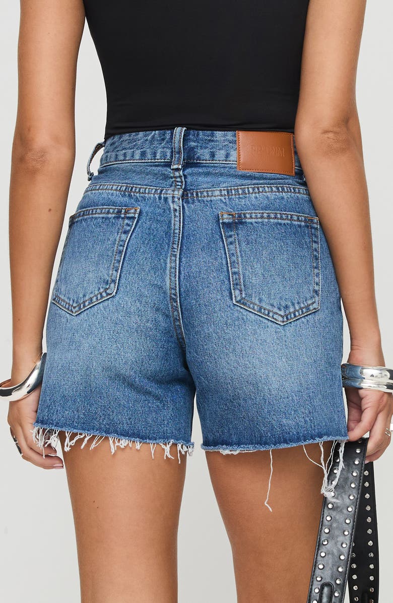 Princess Polly Hayelle High Waist Denim Cutoff Shorts, Alternate, color, 