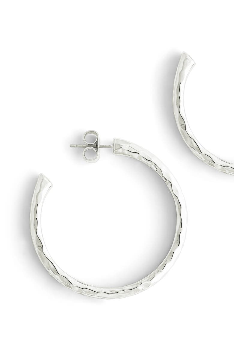 Anabel Aram Jewelry Medium Farrier Hoop Earrings, Alternate, color, Silver