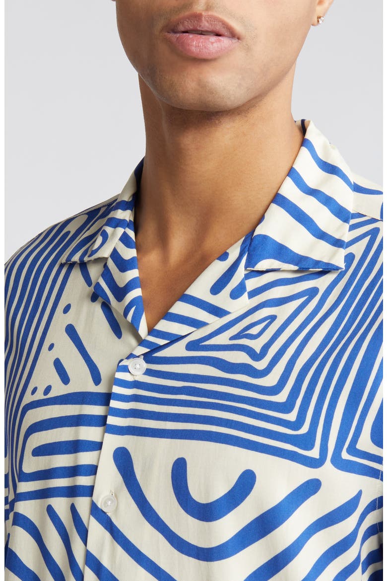 Eldovado Camp Shirt, Alternate, color, BLUE