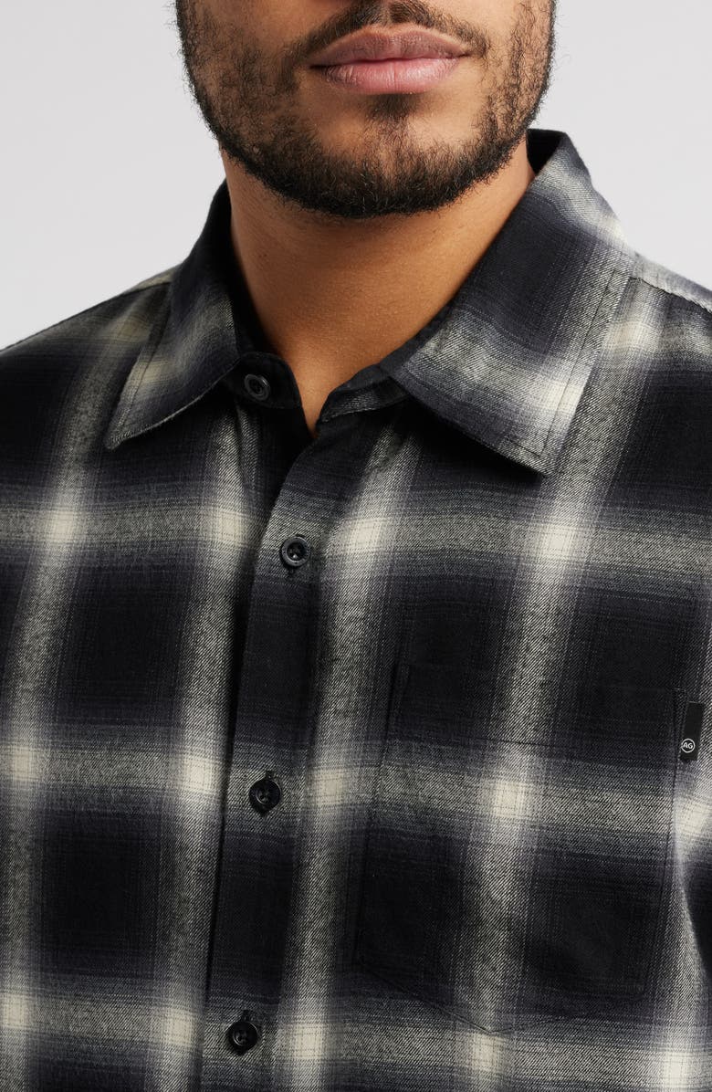AG Aiden Plaid Button-Up Shirt, Alternate, color, Brushed Check Plaid Grey Multi