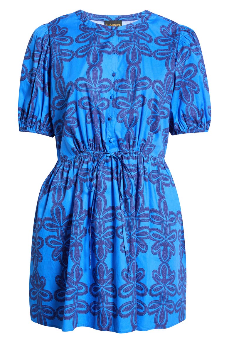 Romery Puff Sleeve Dress, Alternate, color, BLUE-NAVY-MUL
