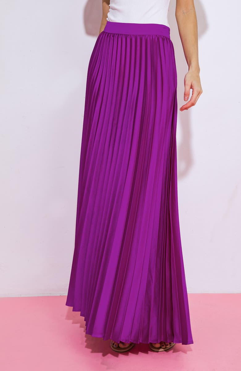 FLYING TOMATO Pleated Maxi Skirt, Alternate, color, 