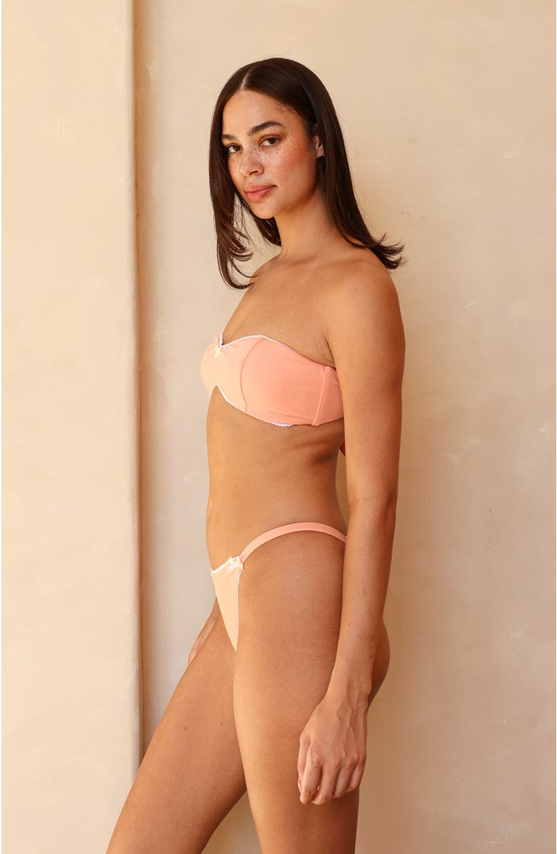 Dippin Daisys Bridget Bandeau Bikini Top, Alternate, color, Parfait