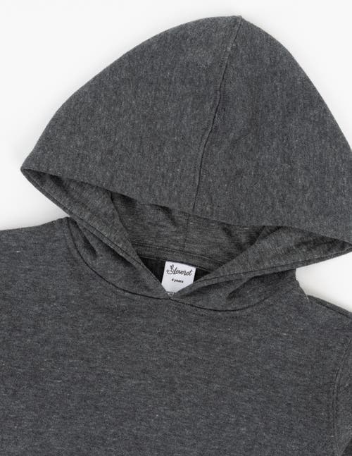 Leveret Kids Pullover Hoodie, Cotton Blend, Kangaroo Pocket, Solid Colors In Gray