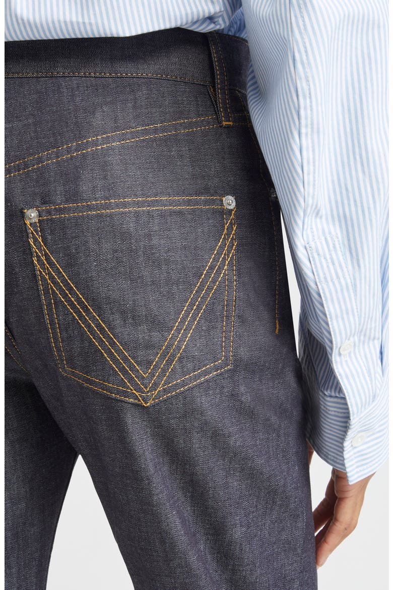 Turned Up Straight Leg Jeans, Alternate, color, 4245 INDIGO