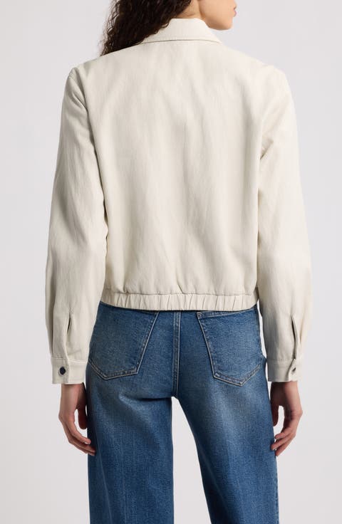 Faux Leather Crop Bomber Jacket