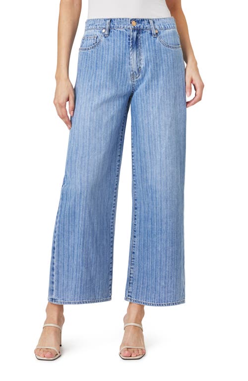 Habitual Denver Stripe Wide Leg Ankle Jeans In Splash