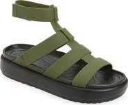 CROCS Brooklyn Luxe Water Resistant Gladiator Fisherman Slide Sandal