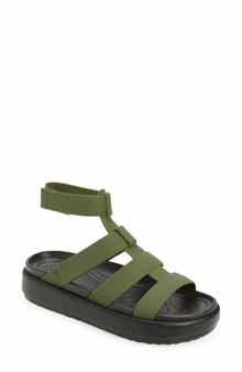CROCS Brooklyn Luxe Water Resistant Gladiator Fisherman Slide Sandal