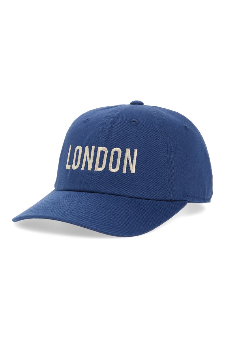 Slouch London Embroidered Baseball Cap, Main, color, ROYAL
