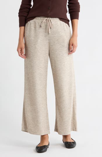 Max Studio Crop Drawstring Pants In Neutral