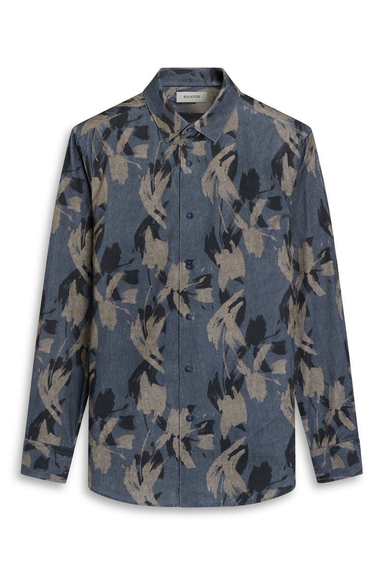 Julian Shaped Long Sleeve Button-Up Shirt, Alternate, color, NAVY