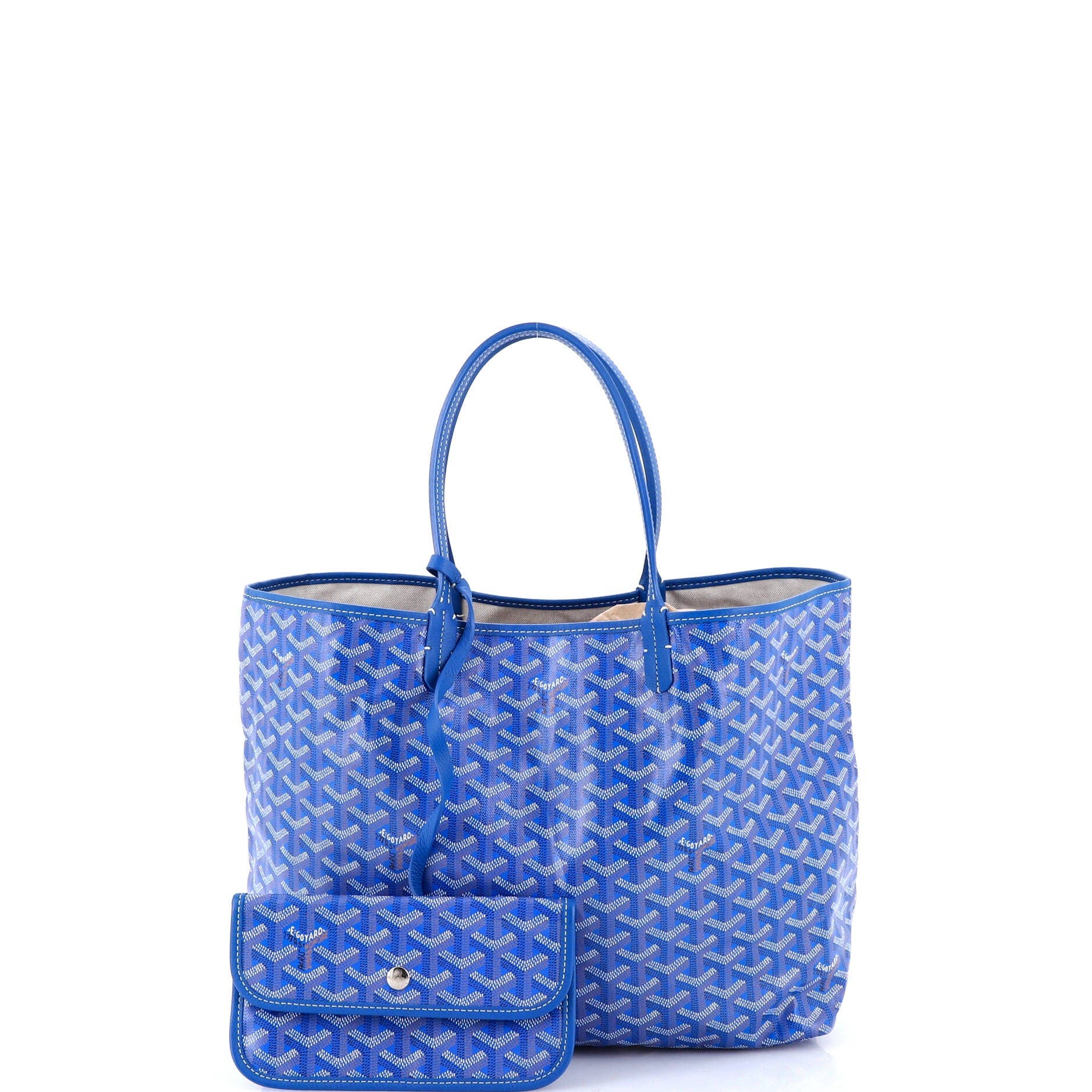 Pre-Owned Goyard Saint Louis Tote Coated Canvas PM, Alternate, color, Blue