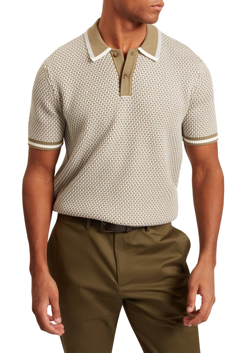 Breame Knit Polo, Main, color, OLIVE