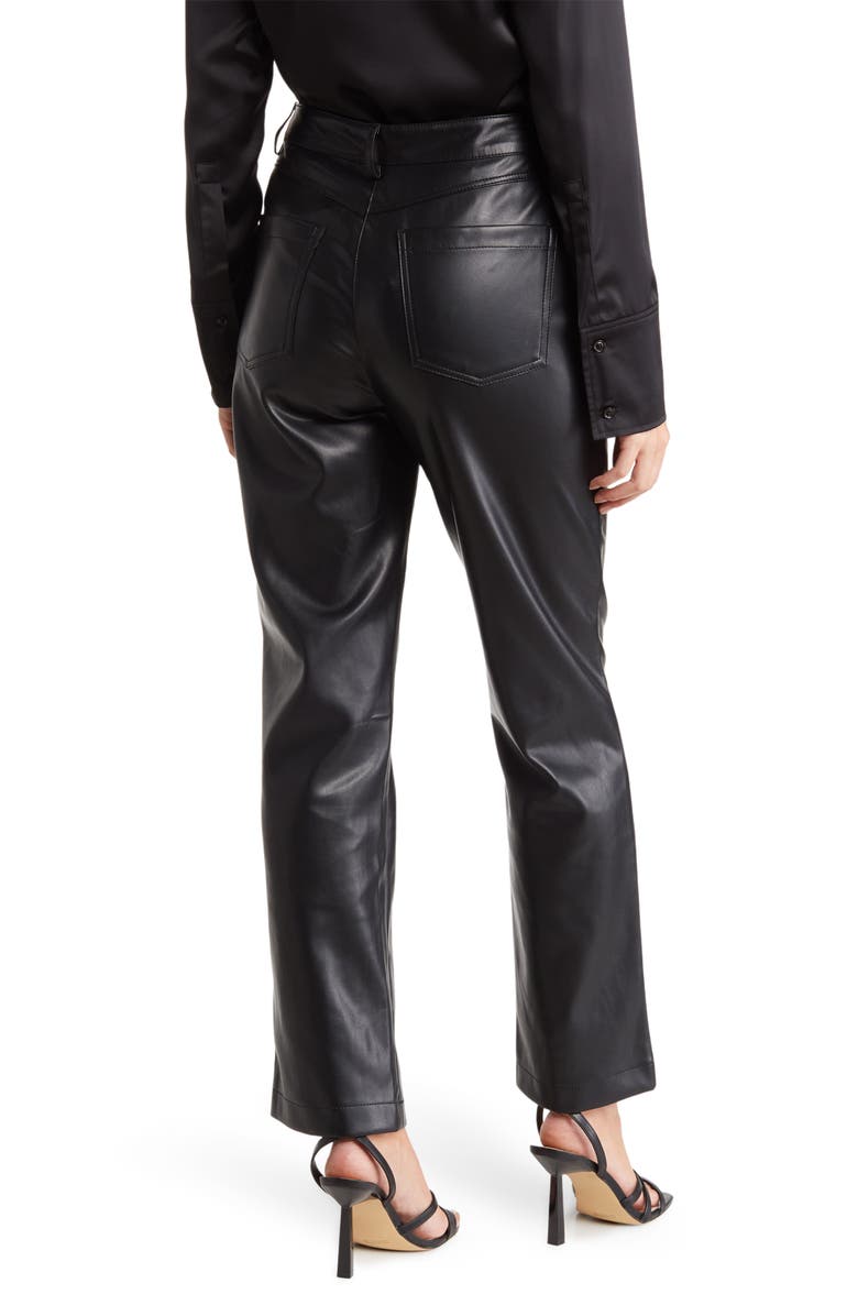 Avec Les Filles Straight Leg Faux Leather Pants, Alternate, color,