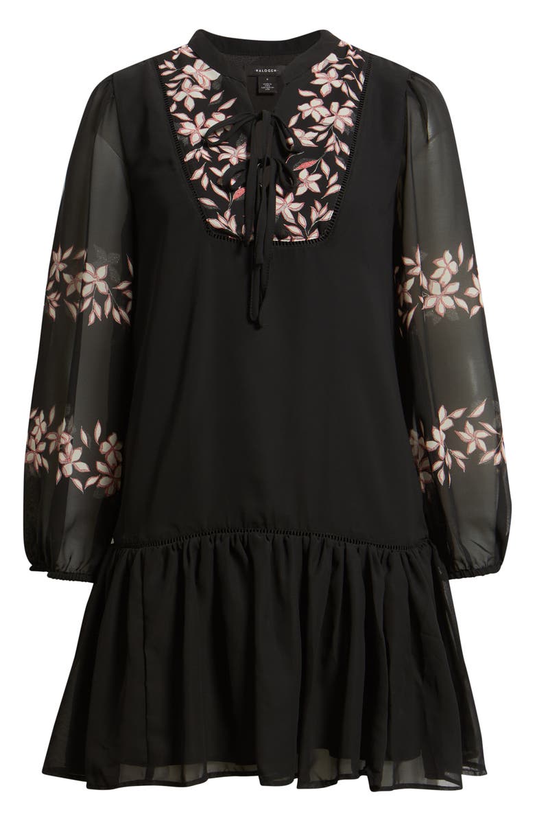 Halogen<sup>®</sup> Long Sleeve Sheath Dress, Alternate, color, Rich Black