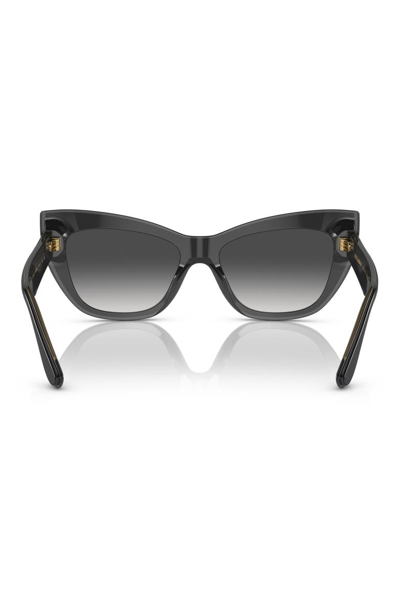 54mm Cat Eye Sunglasses, Alternate, color, BLACK/ TRANSPARENT GREY
