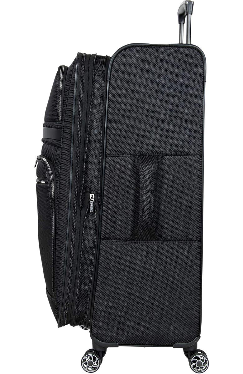 Reaction Kenneth Cole Rugged Roamer 28-Inch Large Expandable Spinner Suitcase, Alternate, color, Black