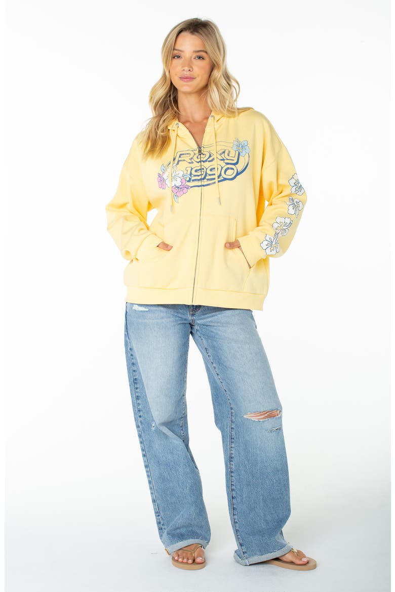 Sundown Zip Graphic Hoodie, Alternate, color, GOLDEN HZE
