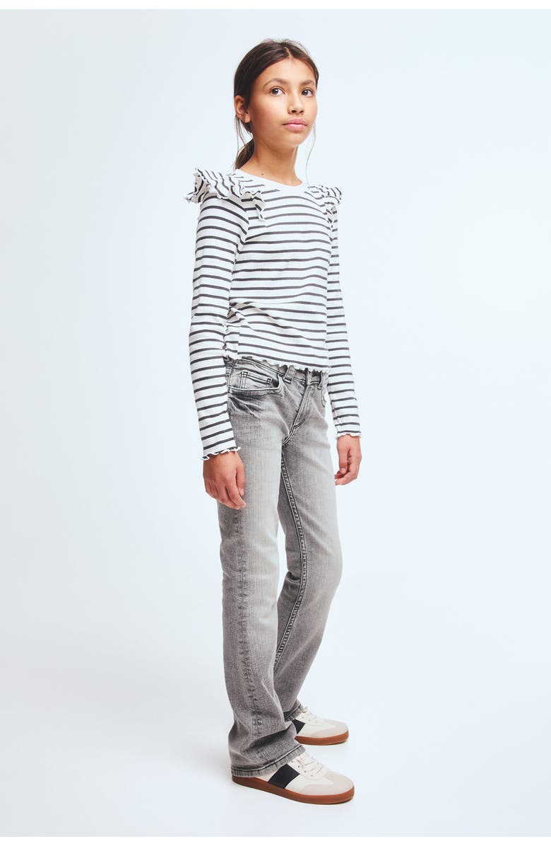 H&M Bootcut Leg Low Jeans, Alternate, color, Washed Denim Gray