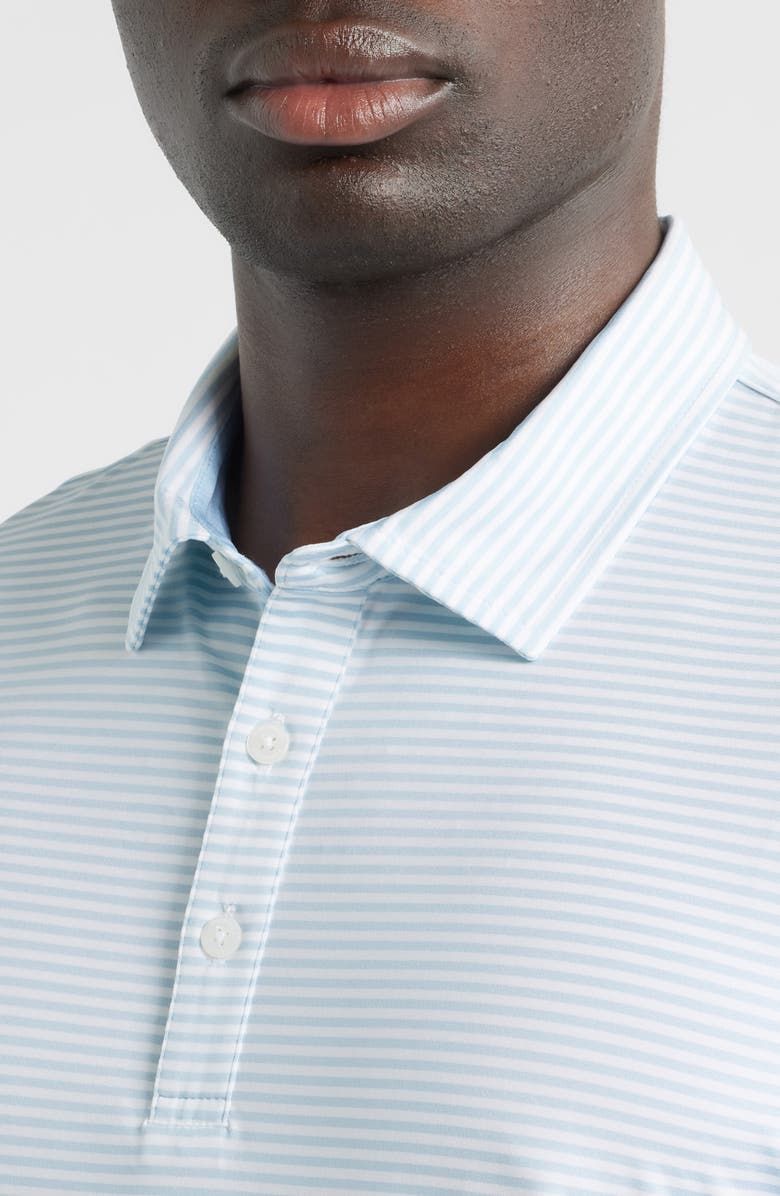 Swannies Smith Stripe Performance Golf Polo, Alternate, color, Sky-White
