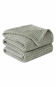 Tama Cotton Waffle Textured Throw Blanket