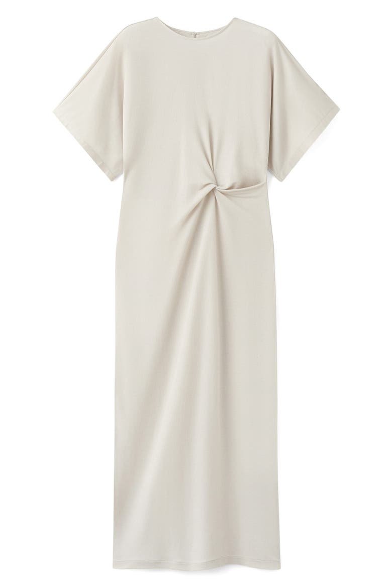 Gathered Midi Dress, Main, color, ECRU