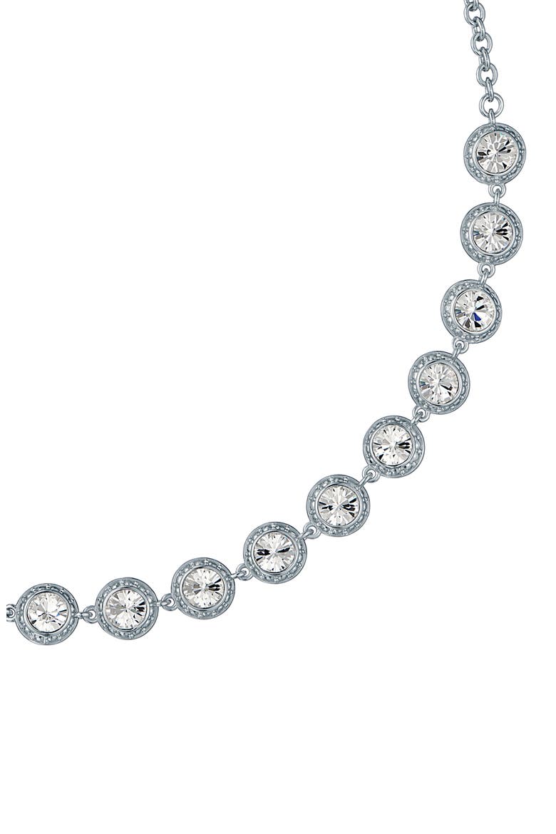 Solanna Solitaire Sparkle Crystal Necklace, Alternate, color, SILVER TONE/ CLEAR CRYSTAL