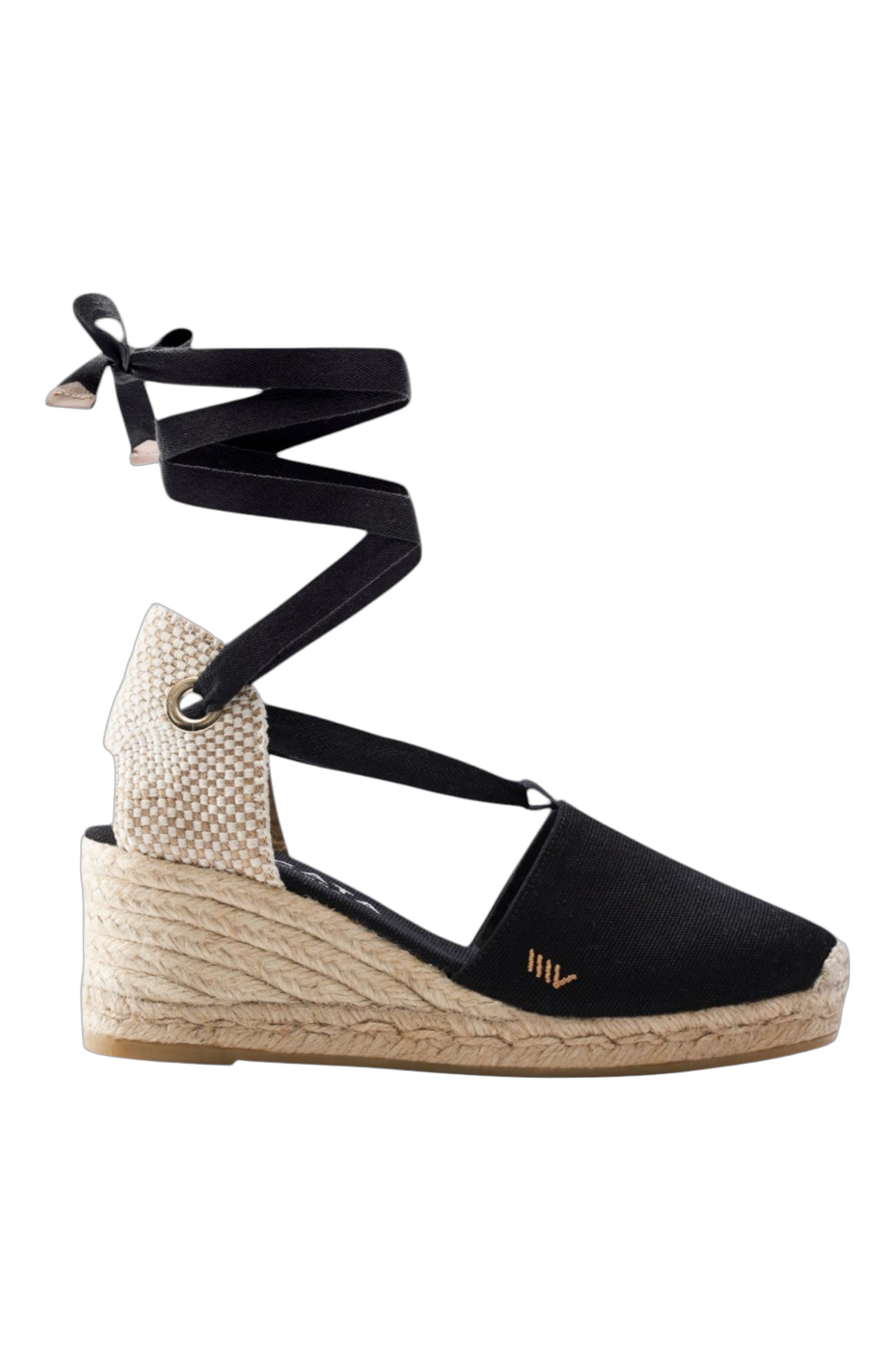 VISCATA Escala Canvas Espadrille Wedges, Main, color, Black