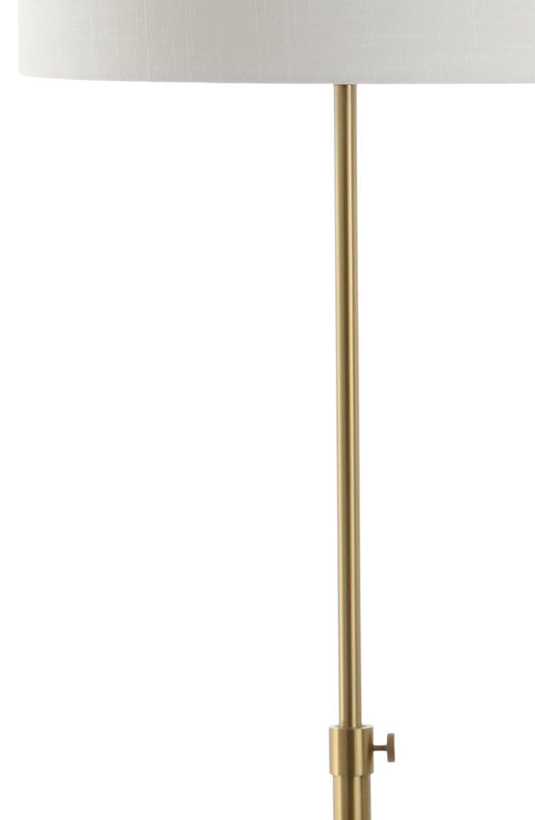 JONATHAN Y Lafayette 65" Adjustable Height LED Floor Lamp, Brass/Black, Alternate, color, Brass Gold/Black