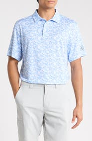 PGA TOUR Floral Print Performance Polo