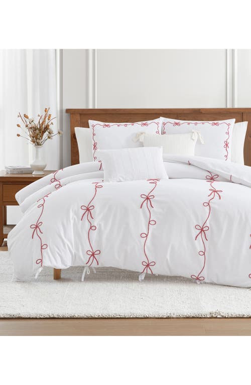 Peri Home Sasha Bows Comforter & Sham Set In Red