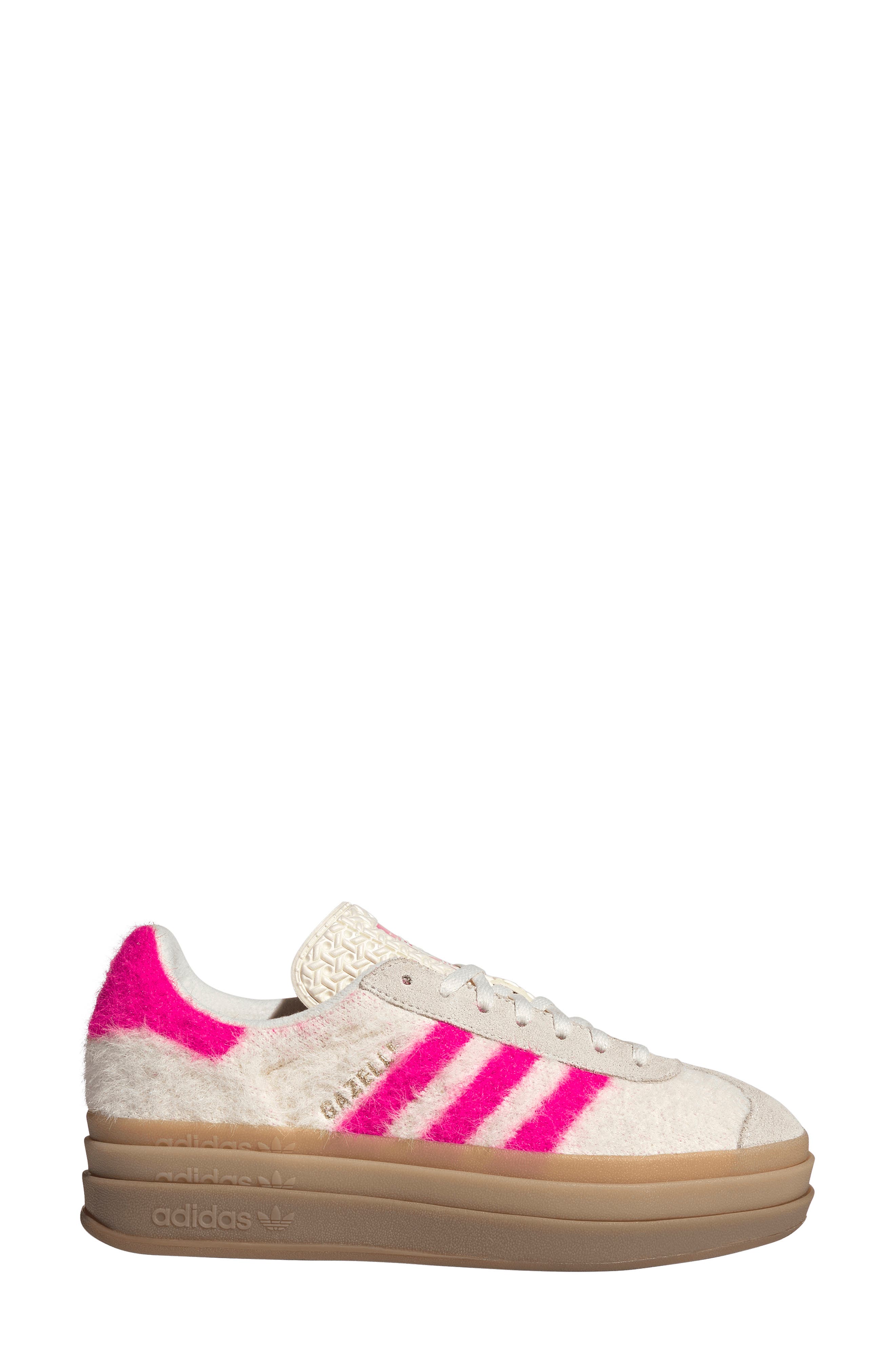 Gazelle Bold Sneaker, Alternate, color, CREAM WHITE/ PINK/ GOLD