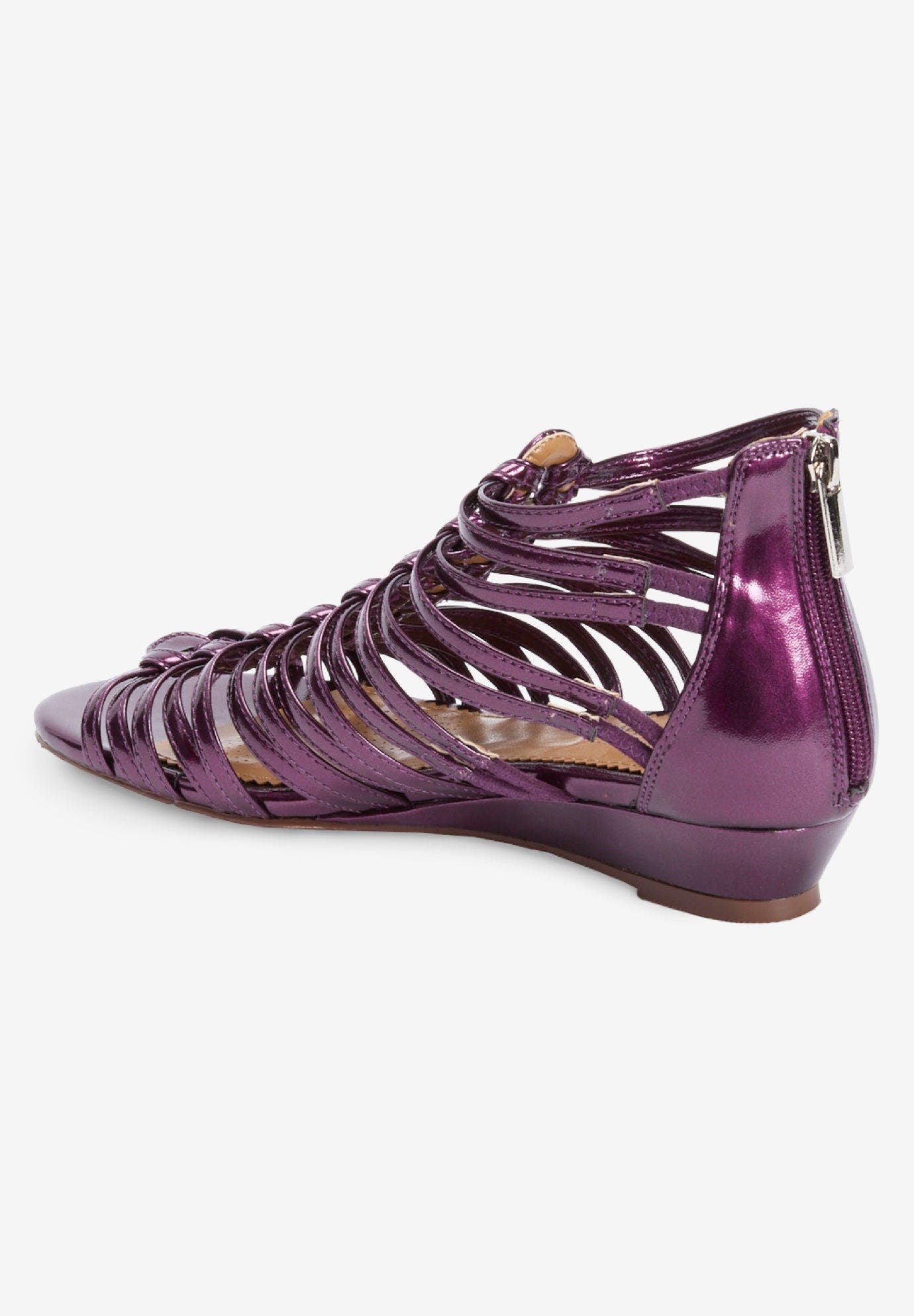 Comfortview The Helen Sandal, Alternate, color, Purple Metallic