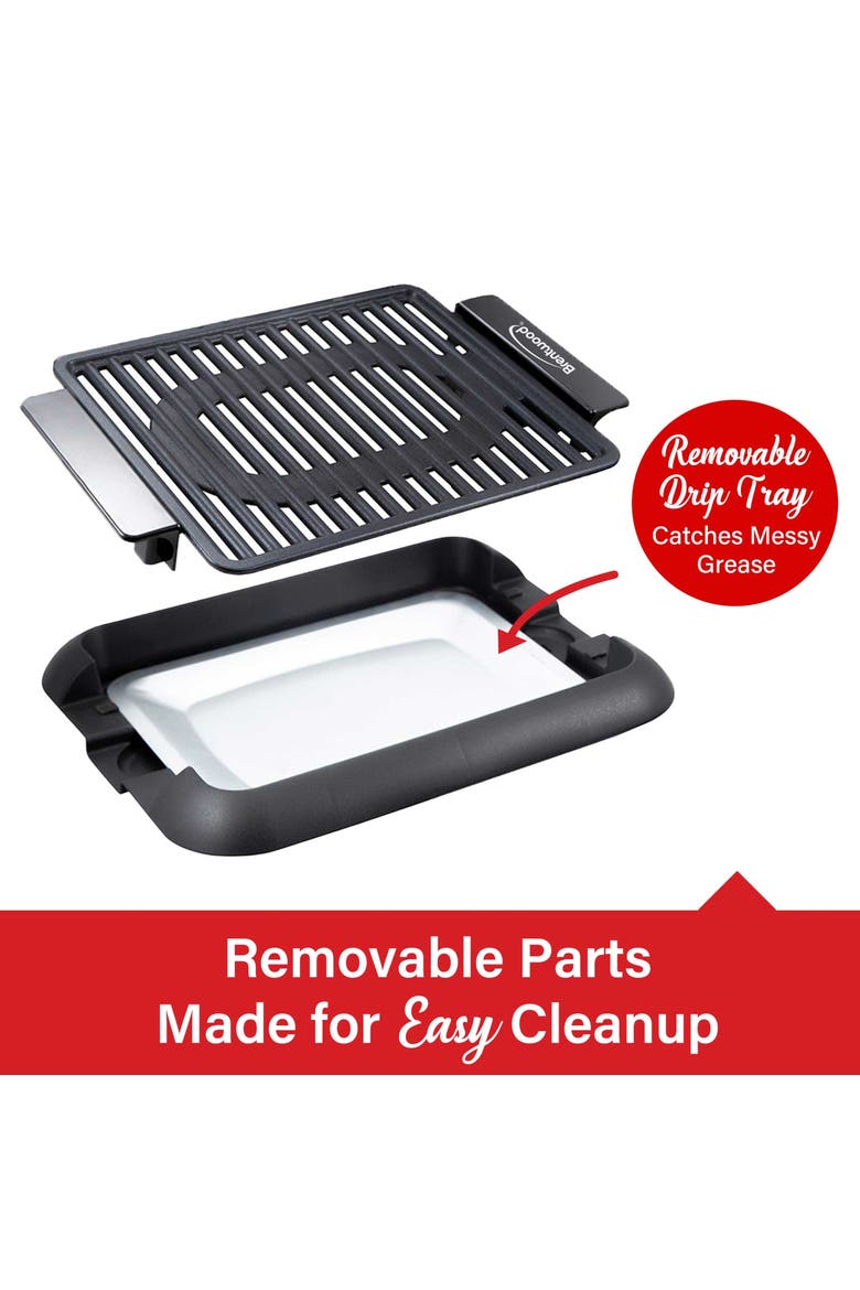 12.6 Inch x 10 Inch Electric Smokeless Indoor Grill, Alternate, color, Black